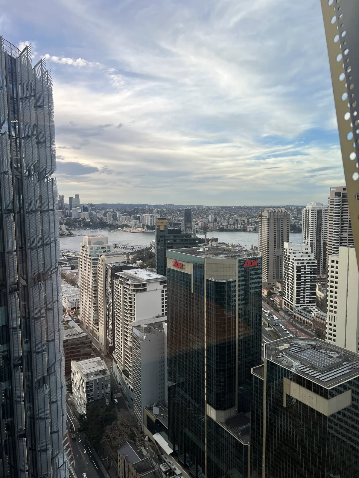 Sydney city and harbour seen from above